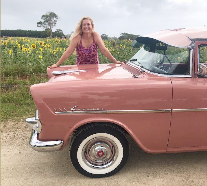 Vintage-wedding-car-byron-bay-May-The-EK-featured-on-the-Byron-Bazaar-Q&A-feature-kirsten-butler